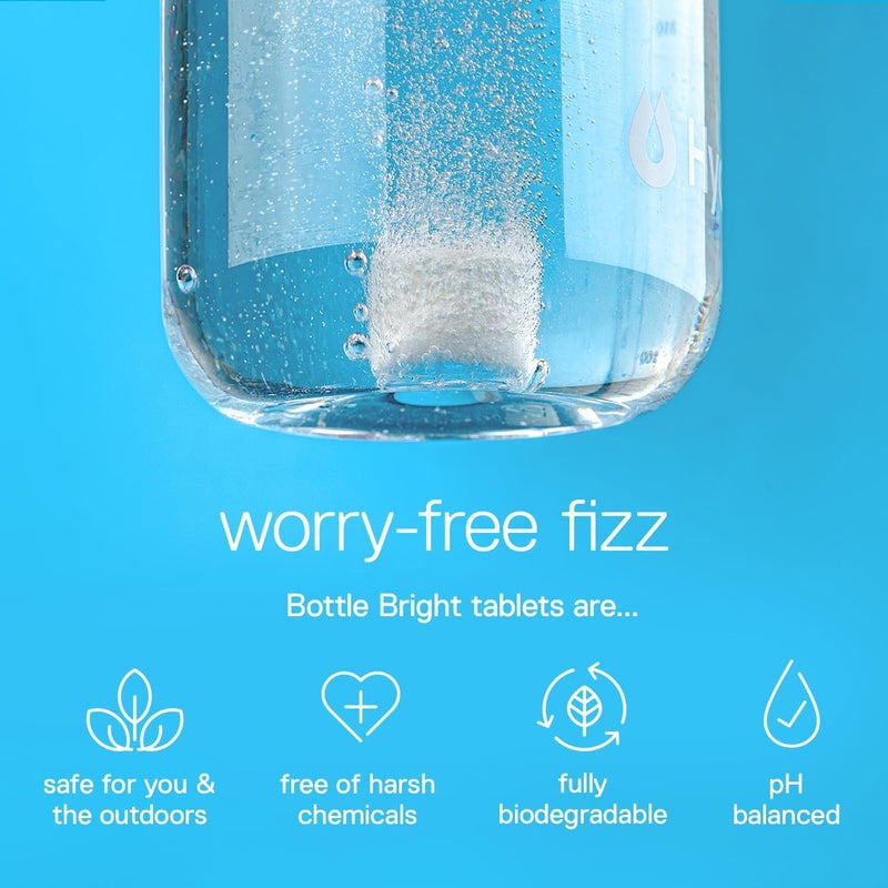 BOTTLE BRIGHT زجاجات مياه معزولة وقابلة لإعادة الاستخدام من الفولاذ المقاوم للصدأ، ترمس، كوب، أقراص تنظيف سهلة وآمنة للاستخدام - Image 5